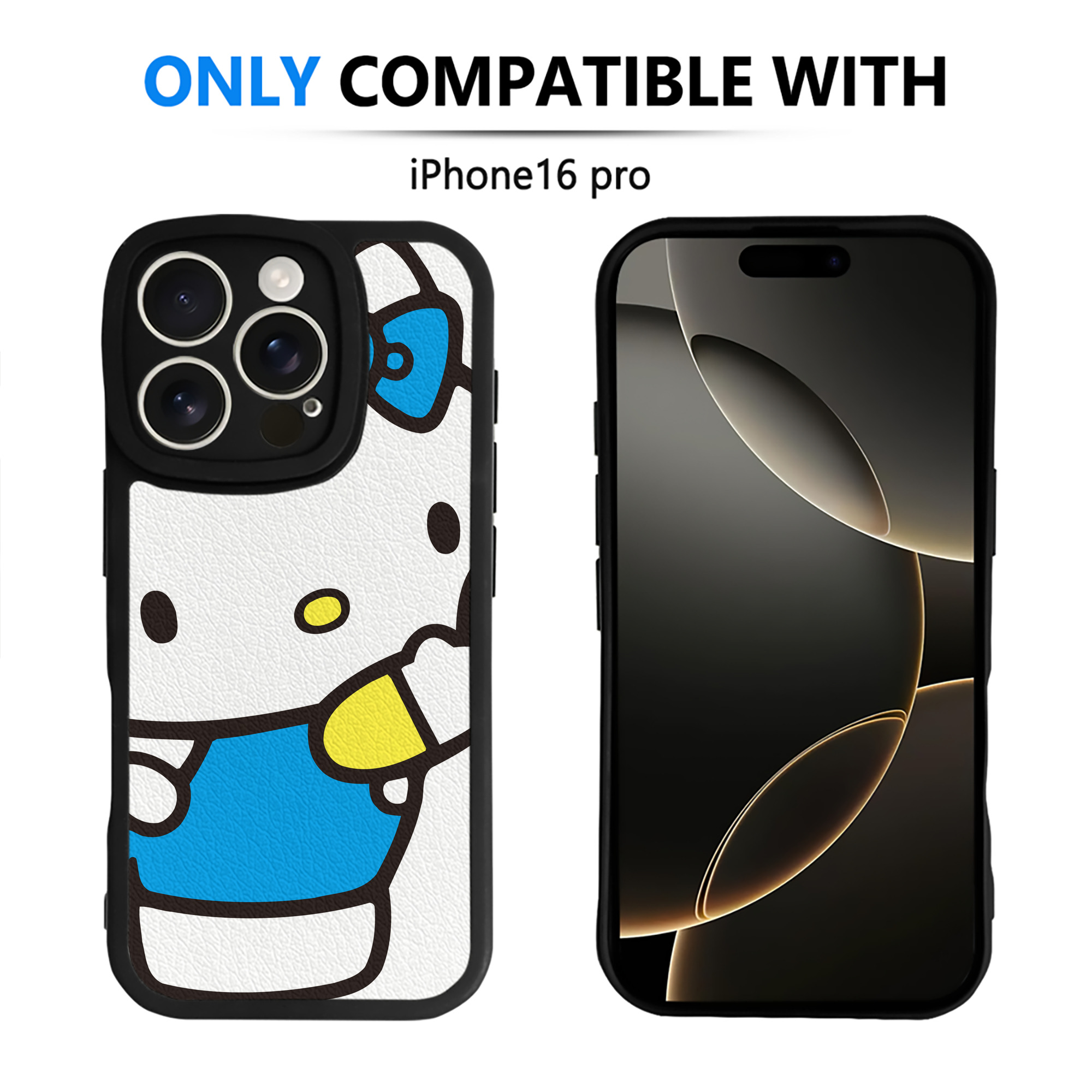（画像用） Hello Kitty ハローキティ 【iPhone 16シリーズ対応】シリコンスマホケース（レザー調） 材質：シリコン
